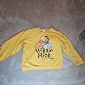 Disney Winnie The Pooh Long Sleeve Womens Lightweight Pullover Sweatshirt XXL